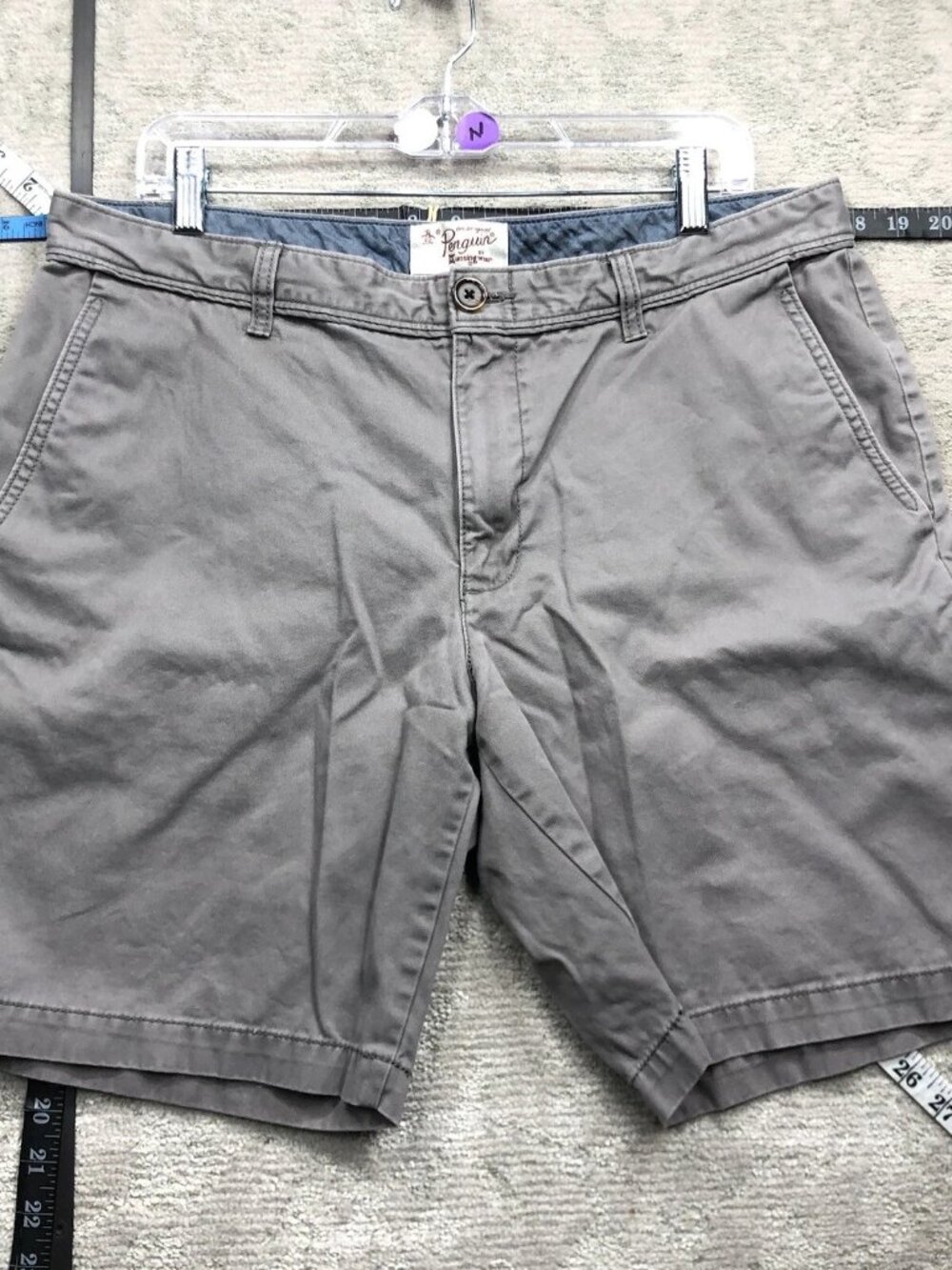 Original Penguin Gray Chino Shorts Size 36